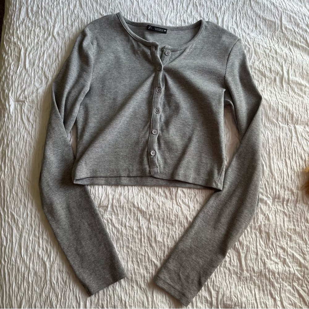 Grey Zara Button up